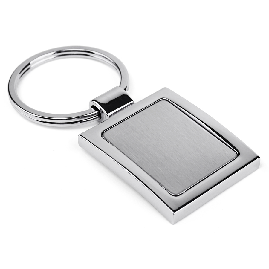 Silver Square Shape Keychain