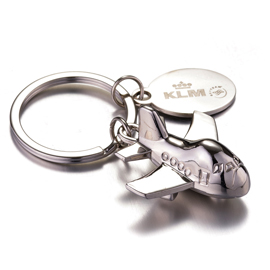 Engraved Keychain With Plane Shaped