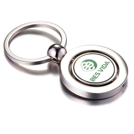 Unique Spinning Promotional Keychain with Printed Logo