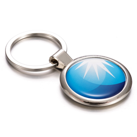Metal Keychain With Customized Epoxy Logo
