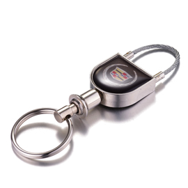 Engraved Keychains Cable Polished Metal