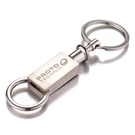 Polished Two-Tone Pull & Twist Valet Keychains