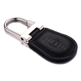 Metal/PU Keychain with Engraved Logo
