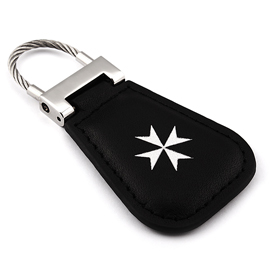 Leather Keychain with Hot Stamp Logo